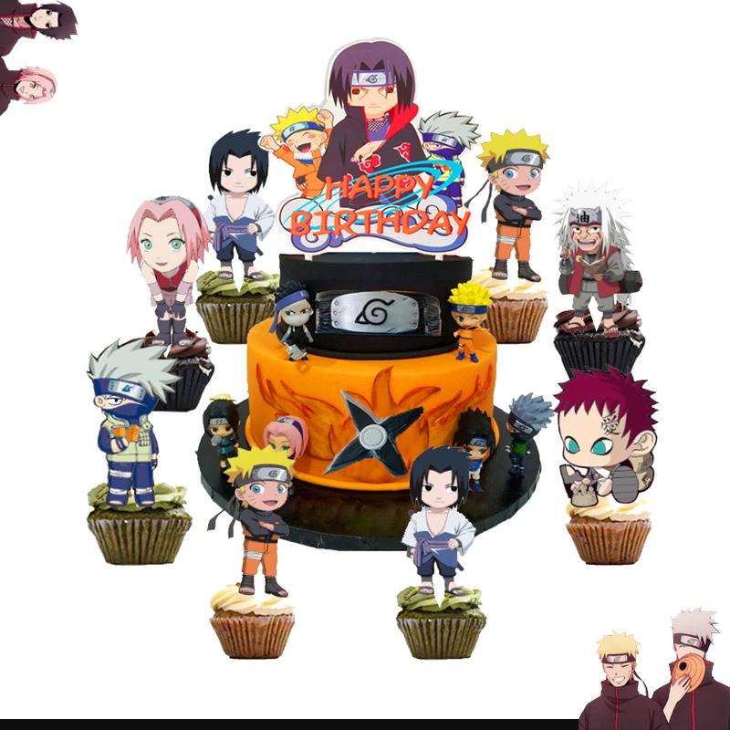 Naruto Dekorace Kreslené Narozeninové Deco Čelenka Party Suvenýry Batoh Plakát Jednorázové Party Nádobí Ubrus Talíře Hrníčky