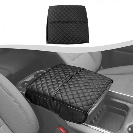 Black Center Console Leather Armrest Box Cover for RAM 1500 + Accessories US
