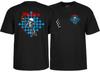 Powell Peralta BONES BRIGADE Rodney Mullen CHESS Maglietta Skateboard NERA