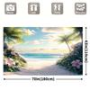 Paradise Beach Tapestry for Travel Lovers, Nature and Coastal Style Room