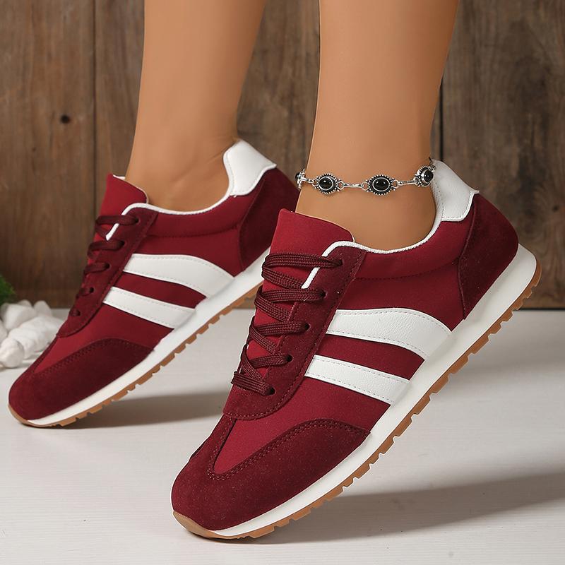 Fashion 2025 Autumn New Women's Red Casual Sneakers Lightweight Non Slip Walking Shoes Woman Plus Size Comfort Breathable Sports Shoes