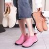 External wear wind short tube wear-resistant high-top thick-soled light-mouth spring and autumn low-top fashion rain shoes thick solid color