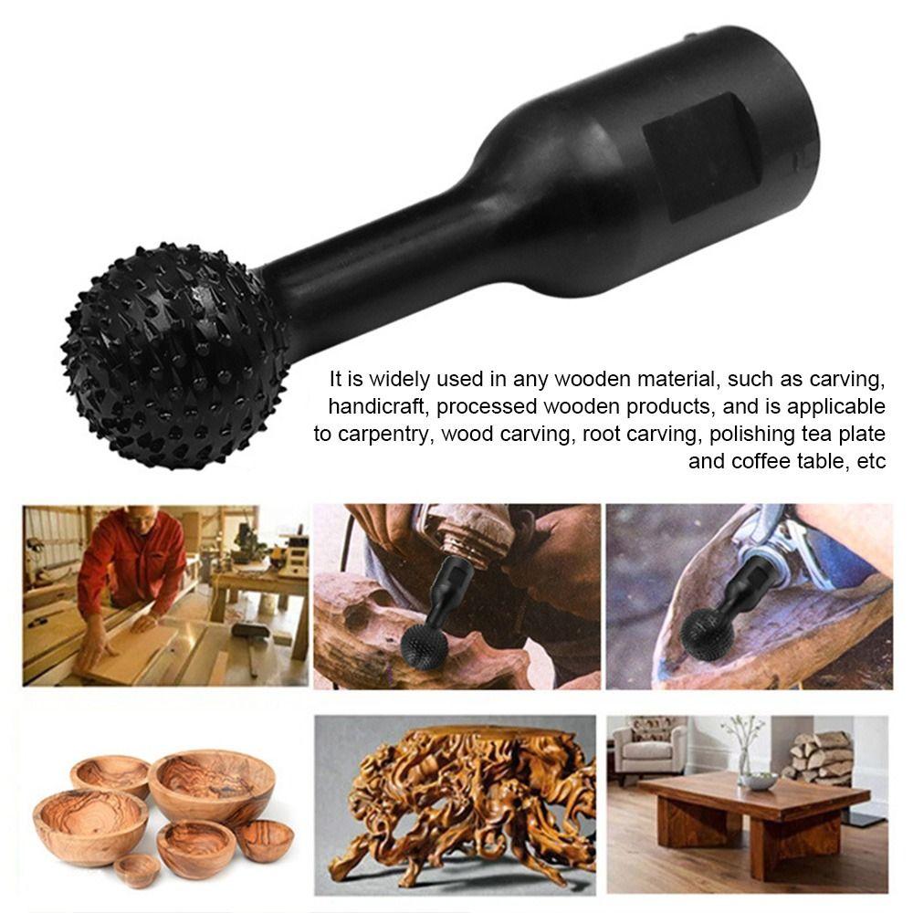 Head File Chisel Woodworking Sanding Carbide Rotary Burr Spherical Ball Gouge Angle Grinder