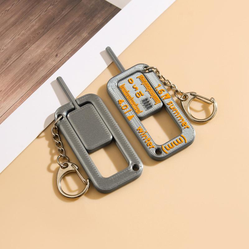 Portable Tire Tread Depth Gauge Keychain Car Tire Safety Check Tool Universal for Road Trip and Vehicle Maintenance
