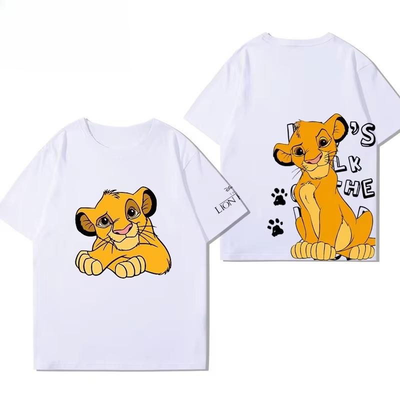 The Lion King Simba Anime Peripheral Short Sleeve ParentChild Summer American Versatile Casual Loose TShirt Top