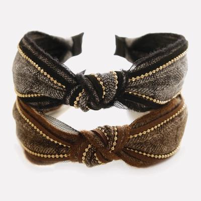 J.Lauren Ribbon Knot Tweed Big Hairband H01325