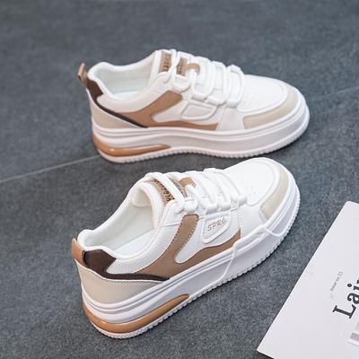 White Shoes, Women's New Versatile Sports and Leisure Shoes, Board Shoes, Thick Soled Women's Shoes, Spring and Autumn Waterproof Shoes