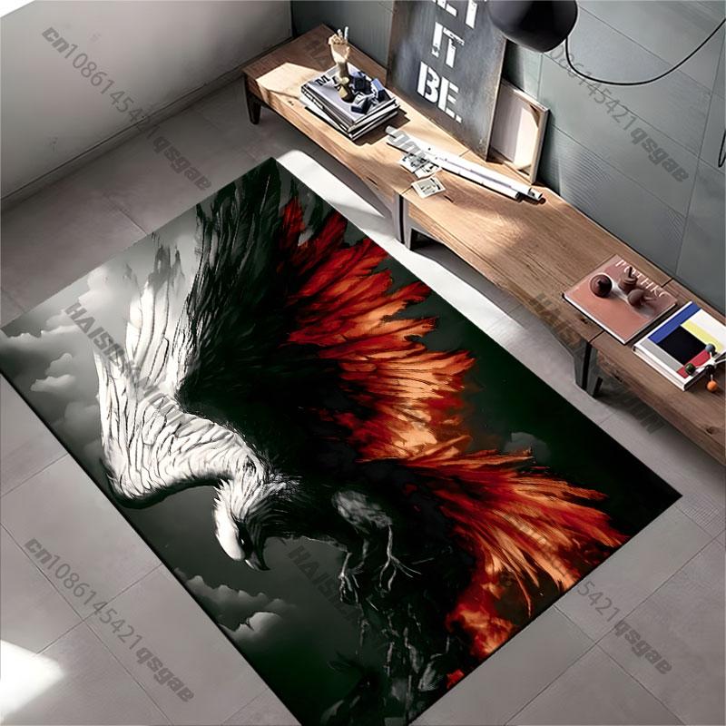 Majestic fiery eagle in flight carpet Yoga living room room decor children's crawling mat doormat area rug games mat