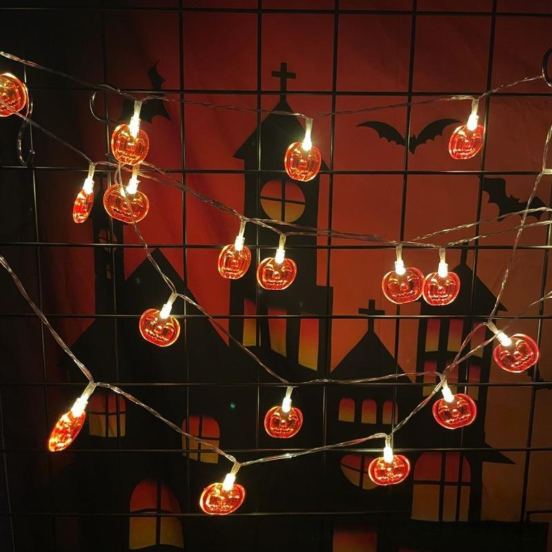 LED Crystal Pumpkin String Lights for Halloween Spooky Atmosphere Decoration Lamp  Indoor/Outdoor 1.5m10LED Home Decor Lights