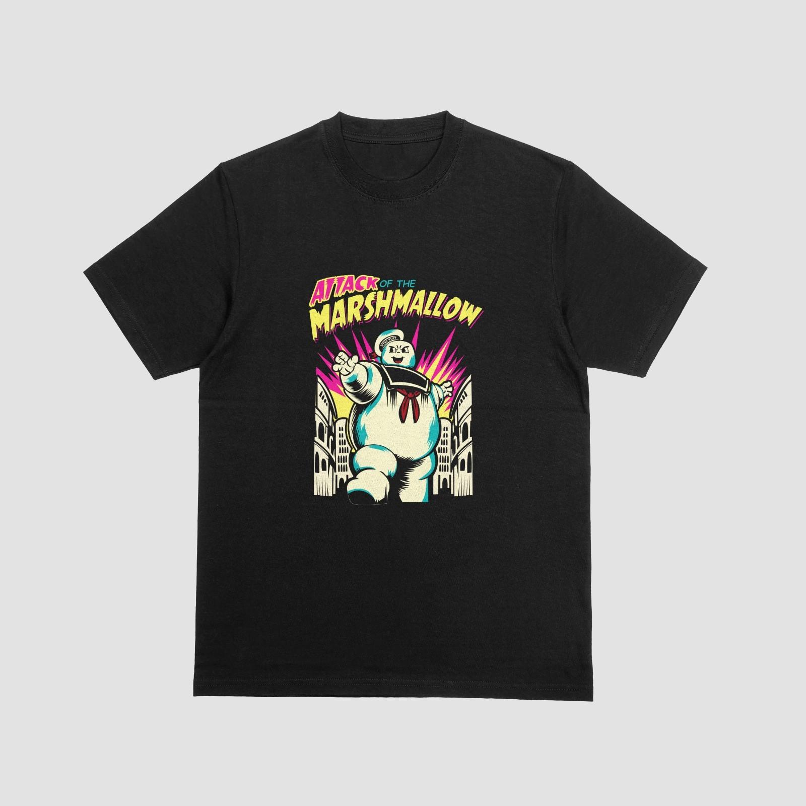 Attack of the Marshmallow Ghostbusters Tshirt Funny Stay Puft Joke Tee 053 S разноцветный