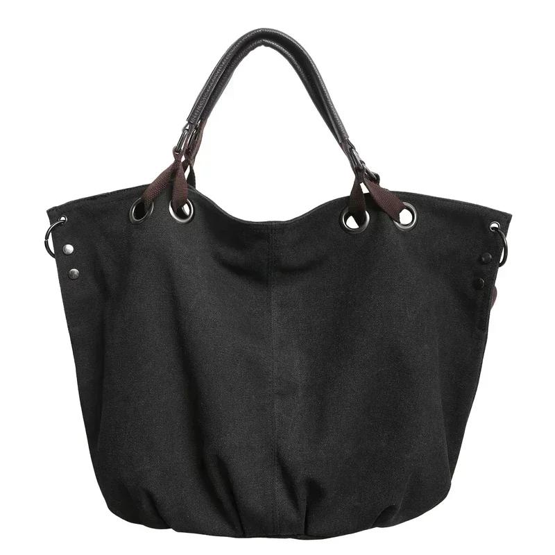 

Large Capacity Solid Canvas Zipper Crossbody Bag Simple Casual Youth Shoulder Bag 2026 Hot Selling Soft Commuting Trendy Handbag чёрный