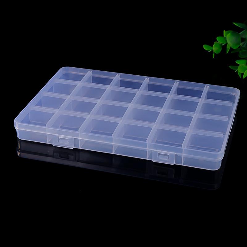 Multi-Grid Transparent Plastic Storage Box for Beading & Jewelry - 10, 15, 24, 28, 32 Options