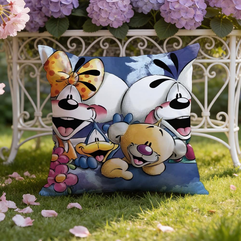 Cartoon D-Diddl Cushion Cover Home & Car Dual-Scene Pillow Cover: Reversible For Premium Comfort