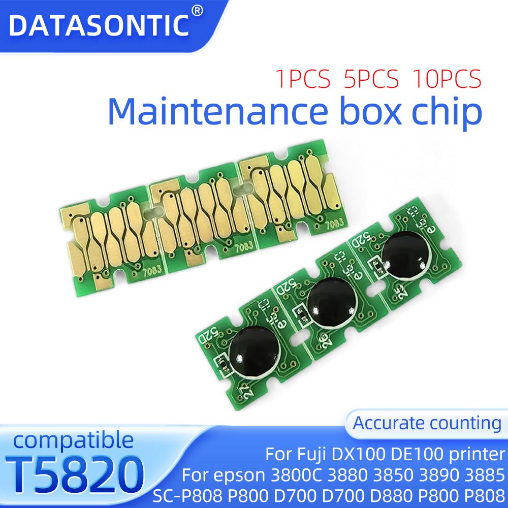 T5820 Maintenance Box Chip for Epson PRO 3800 3800C 3880 3850 3890 3885 SC-P808 D700 D880 P800 P808 For Fuji DX100 Printer