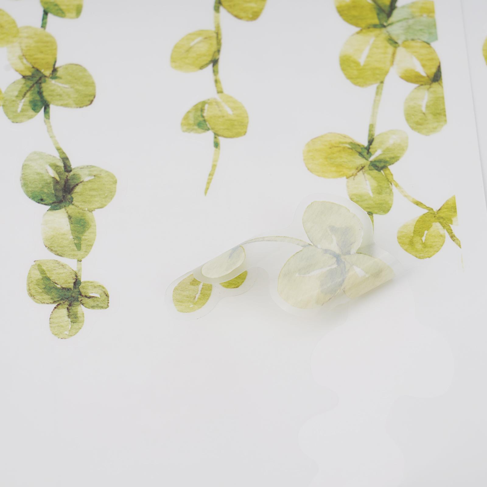 Креативные Наклейки на Стену Свежие и Художественные Зеленые Растения Листья Эвкалипта Наклейки Настенные Наклейки для Спальни Наклейки для Детской Комнаты Настенное Искусство Декали China Mainland