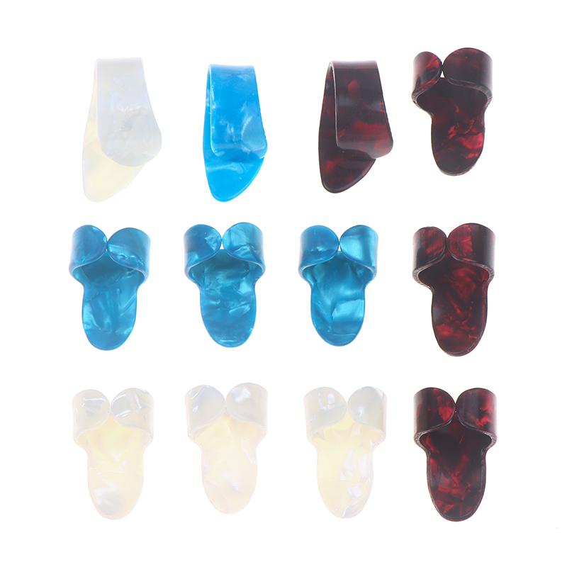 

12Pcs Guitar Finger Picks Thumb/Index Sizes Fingerstyle Protector Anti-Slip Design Bass Acoustic/Electric Guitar D