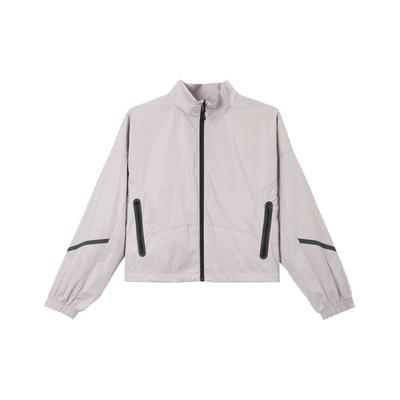 Unaufhaltsame SS25 Lässige Lockere Atmungsaktive Jacke Damenjacke Dämmerungs-Grau-Rosa 1389677-009