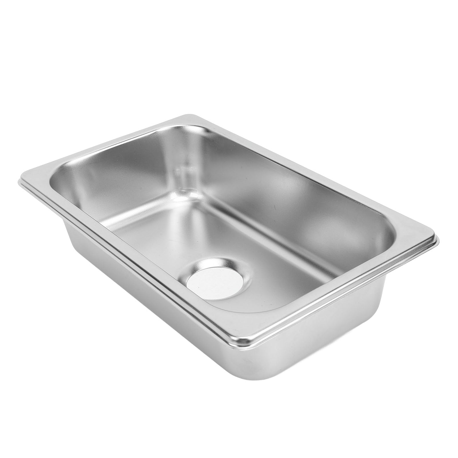 

RV 304 Stainless Steel Large Capacity RV Hand Wash Basin 265x162x65mm Drawing Sink, Rust-Resistant, (Polished GR-1465)