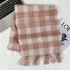 Xiaohongshu Popular Cherry Red New Year'S Red 100% Wool British Versatile Scarf Women'S And Men'S Cashmere Warm Scarf