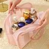 Mesh Cosmetic & Travel Organizer Bag,Zipper Closure & Mesh Pocket -Toiletry Bag Portable Makeup Storage for Travel, School, Work
