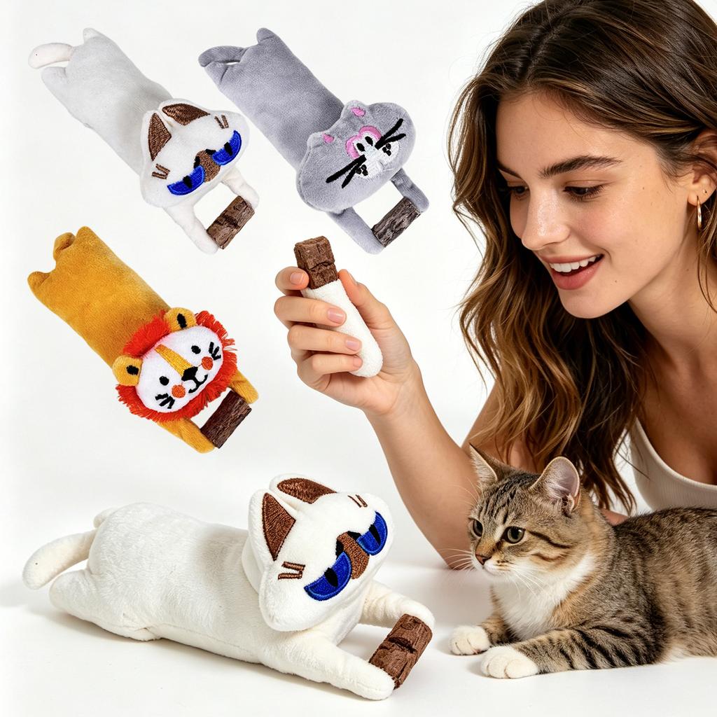 Catnip Plush Toy for Cats Soft Durable Chew Toy Interactive Pet Toy for Indoor Cats Helps with Teeth Grinding and Boredom Relief