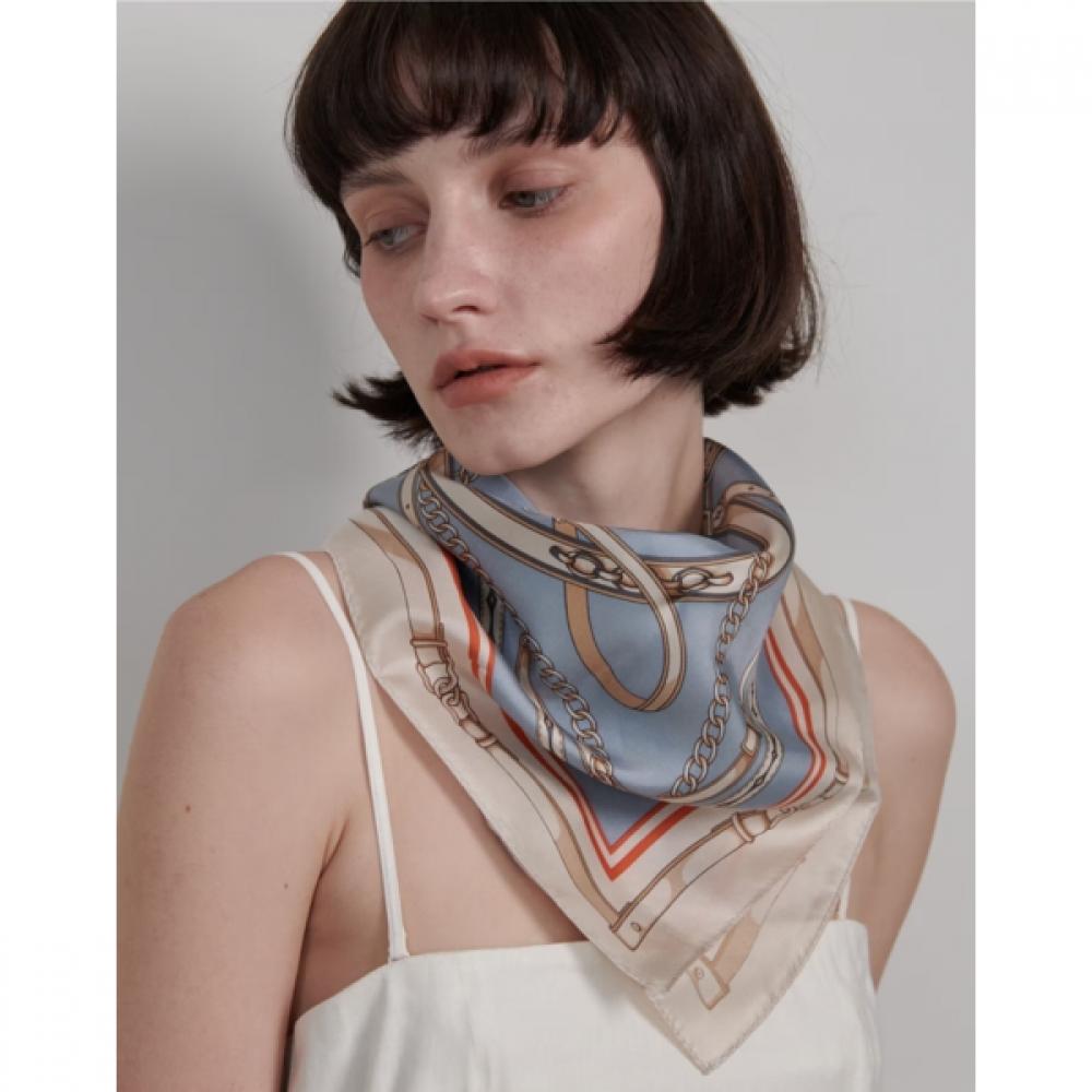 Daks Blue Dd Chain Scarf   Ring Set Dcsc6f703b1