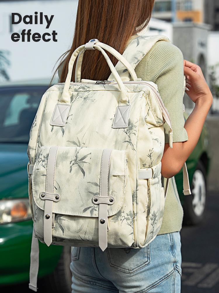 Zaino Multifunzione Mamma Volpe Senza Preoccupazioni - Grande Capacità, Borsa alla Moda per Uscite di Mamma e Bambino.