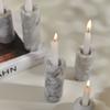 Creative Natural Stone Candlestick Holder for Christmas Birthday Party Dinning Table Centerpiece Marble Candlestick Pillar