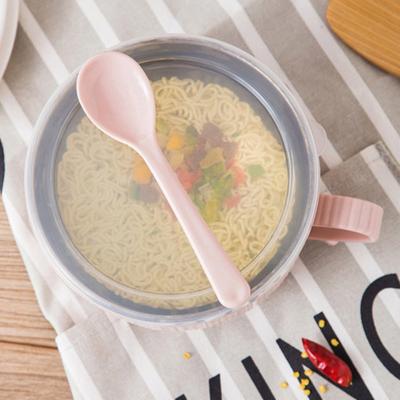 Bol à Ramen pour Micro-ondes avec Poignées Boîte à Déjeuner en Acier Inoxydable Contenant Alimentaire Isotherme pour Nouilles & Soupe Grande Capacité Gobelet Bento