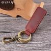 Handmade Genuine Leather Retro Cowhide Antique Copper Color Car Keychain AIXUANUnique Keychain, (Red)