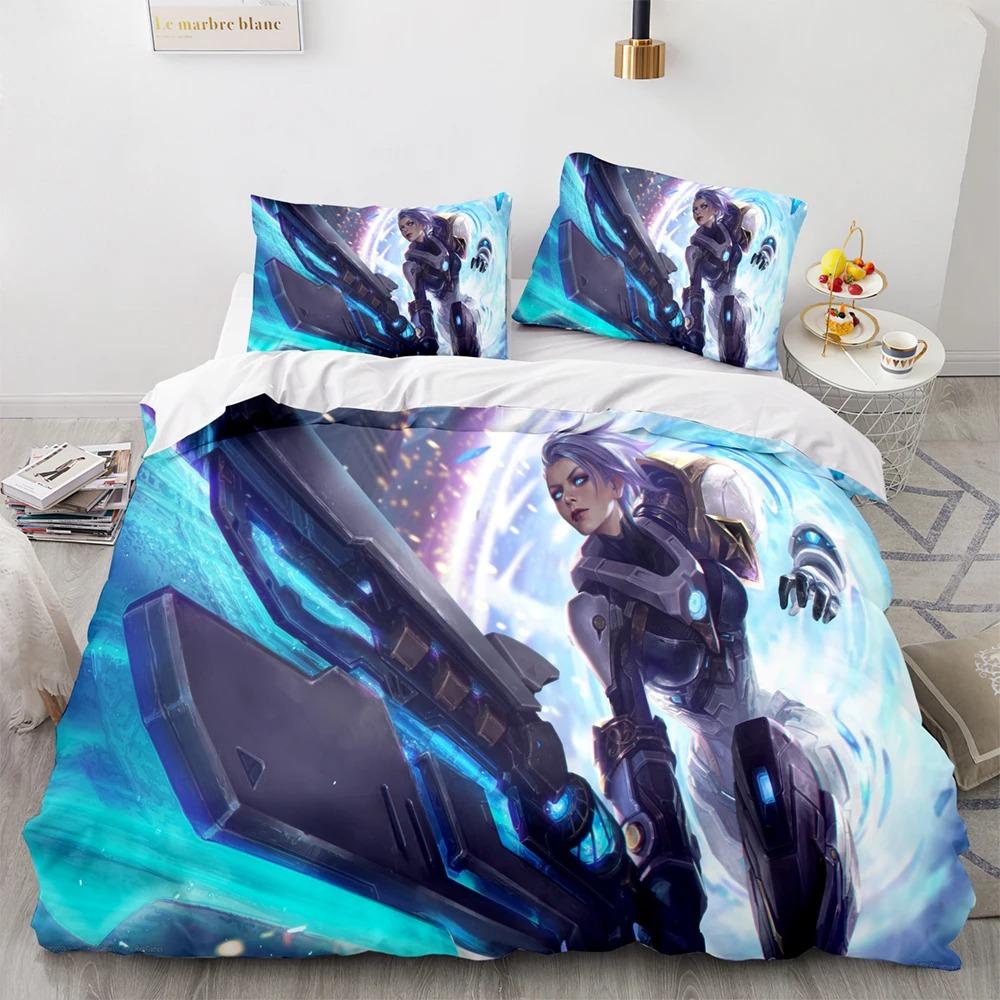 

Комплект постельного белья с 3D-принтом League of Heroes Single Twin Full Queen King Size Game Anime Bed Aldult Kid Bedroom Duvet Cover Sets 70x133cm 2pcs