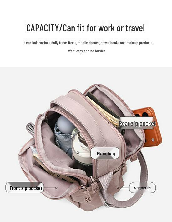 2026 Women's Stylish Nylon Crossbody: Lightweight, Versatile Square Bag for Commuting