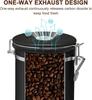 1.5L Airtight Vacuum Coffee Canister with Scoop, Stainless Steel Storage for Coffee Beans, Grounds, Tea, Sugar, Rice