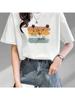 Vintage-Inspired Floral Print Wounisex's Cotton T-Shirt - Comfortable Stylish Casual Round Neck Short Sleeve Top, Perfect For Casua