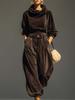 Women's Loose Fit Two Piece Outfit Long Sleeve Hoodie High Waist Jogger Pants Velvet Matching Set
