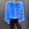 VAYLA Damenmode Kunstpelzmantel Super Heiß Herbst Winter Damen Kurze Kunstfuchs Fell Flauschige Jacke Hohe Qualität Top Damen Pelzmäntel