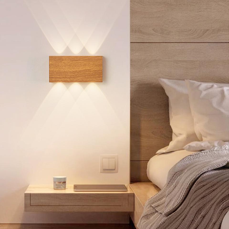 LED Wall Lamp Touch Dimming Wall lights Colorful Remote Control Charging Night Light Portable 6W Bedside Stairside Corner Decor