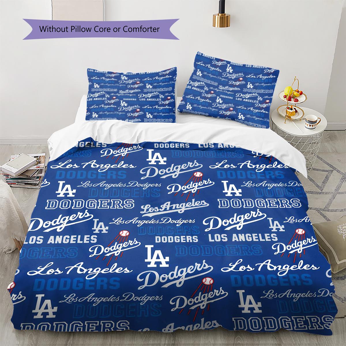 

LA Dodgers Pattern Bedding Quilt Set Quilt Cover Pillowcase Home Decoration Gift (1 * duvet cover + 2 * pillowcase, without core) 135x200cm