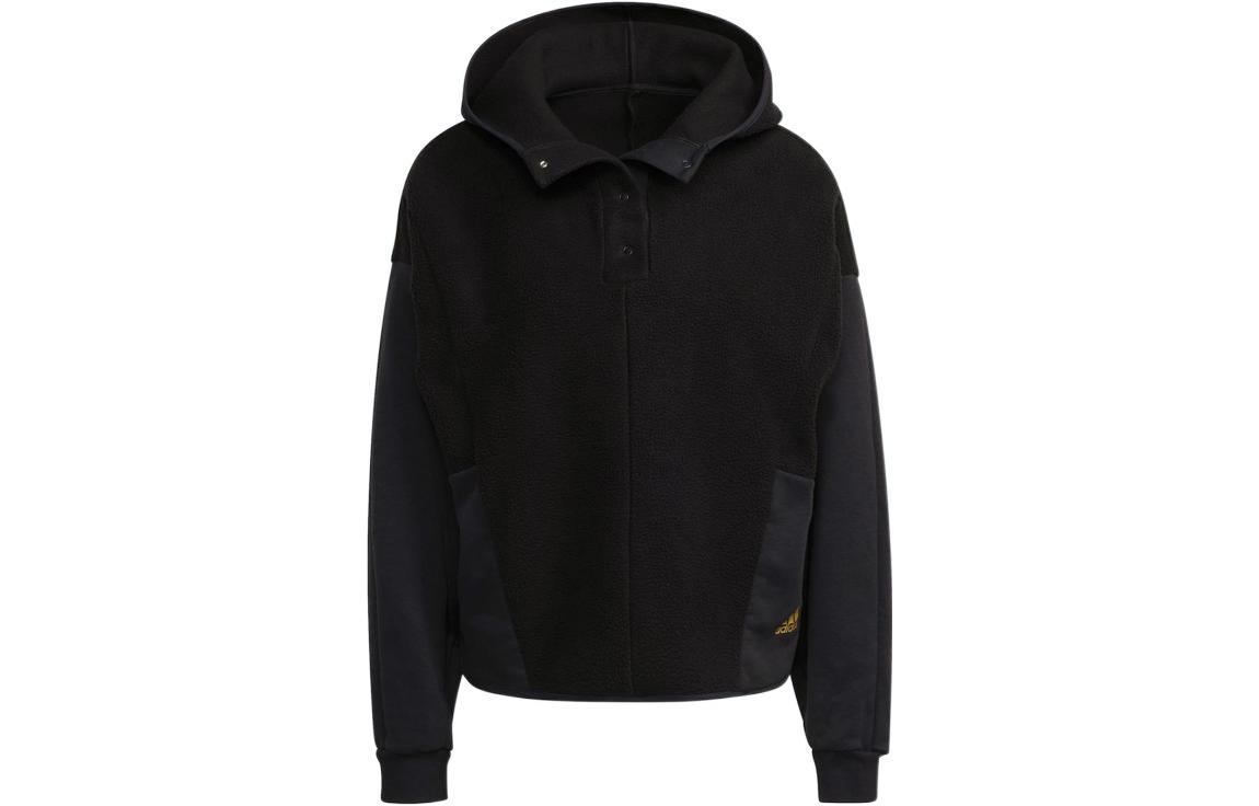 Adidas Sweatshirts Women s Black Hooded Thickened Regular GT0147 S
