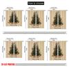 2pcs,2D Plane Printing Curtains&Window Treatment Charming Vintage Christmas Tree Versatile Fabric (without Rod) Art Deco Festive