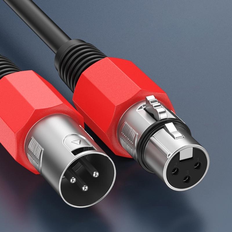 3Pin Microphone Extension Cable Adapter 3Pin Female to Male 3Pin Microphone Connectors for Speakers Mixer Amplifier