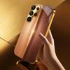 Gloss Gold Bumper Rose Gold phone case glass s25 ultra case s26 ultra case for Samsung Galaxy S26 S25 S24 S23 S22 FE Ultra Plus