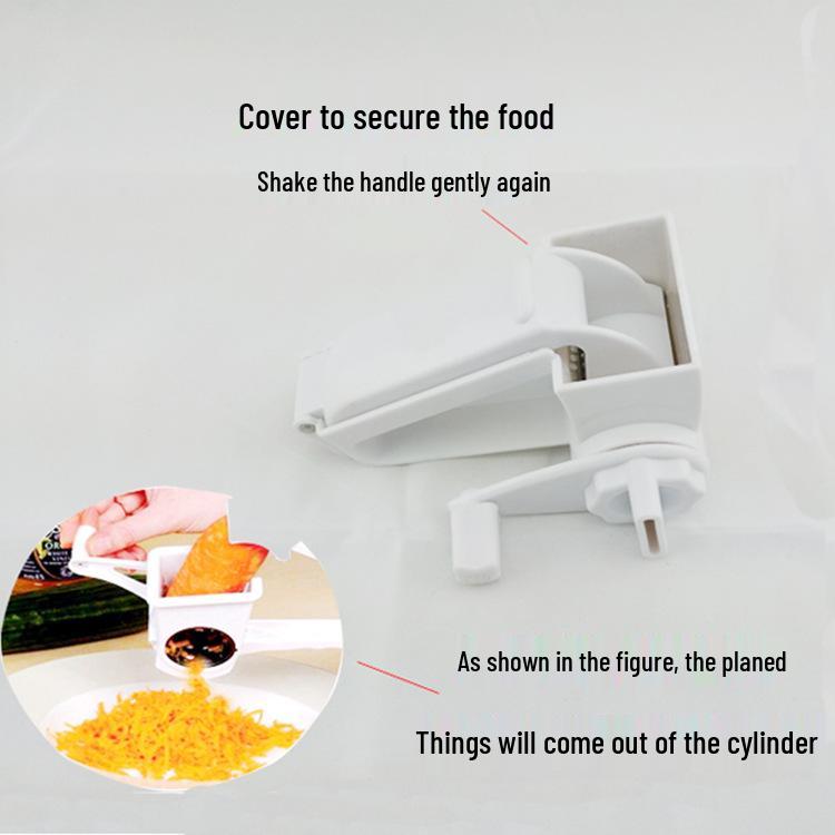 Rotary Hand-Crank Plastic Cheese Grater - Multifunctional and Creative Design