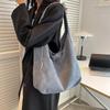 Casual Corduroy Shoulder Bag for Women Large Capacity Shopping Tote Autumn Winter Top-handle Bag Student Big Handbags