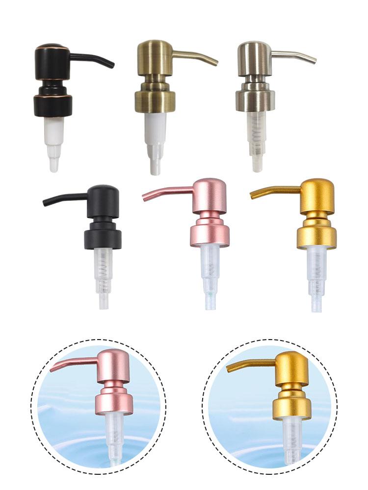 Głowica dozownika do balsamów ze stali nierdzewnej, typ naciskany, dozownik mydła w płynie do łazienki, toalety, ręczny, zamienna główka pompy do balsamu, szamponu, rurka
