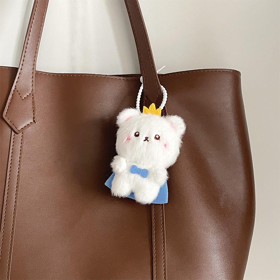 

Plush Animal Keychain With Prince Bear And Devil Puppy For Kids Gift And Bag Decor Bear