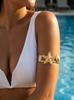New Arrivals Beach Metallic Sea Star Open Armband Fashion Personalized Flower Armband for Women