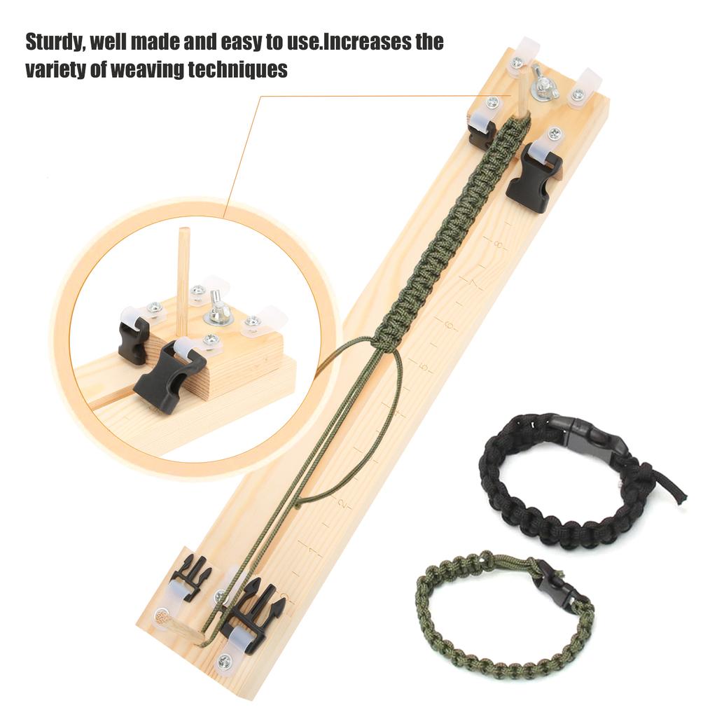 Weben Holzrahmen Paracord Stahlnadel Kombination Paracord DIY Armband Webwerkzeug