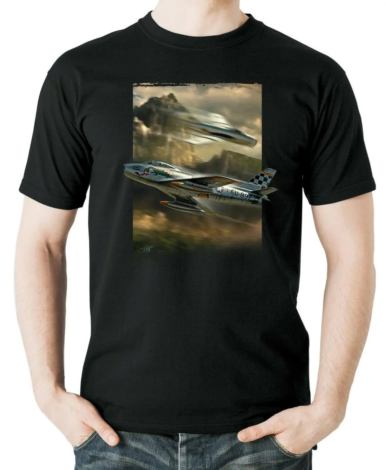 US Air Force F86 Sabre Fighter Aviation Themed TShirt Summer Cotton Short Sleeve ONeck Unisexs T Shirt New S3XL S