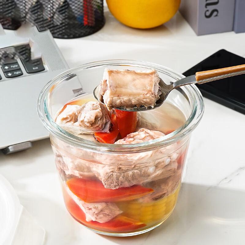 700ml Round Glass Food Storage Container with Lid